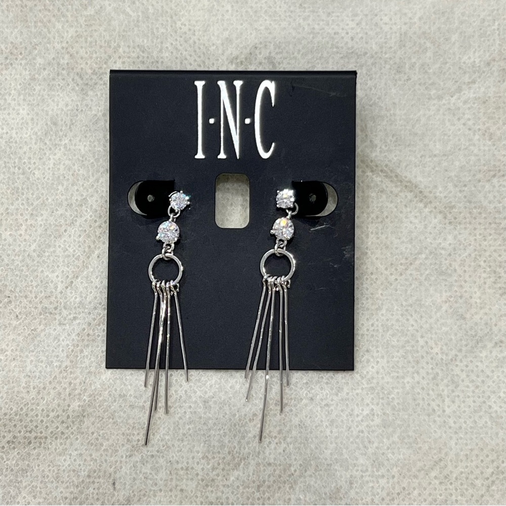 Silver Diamond Earrings